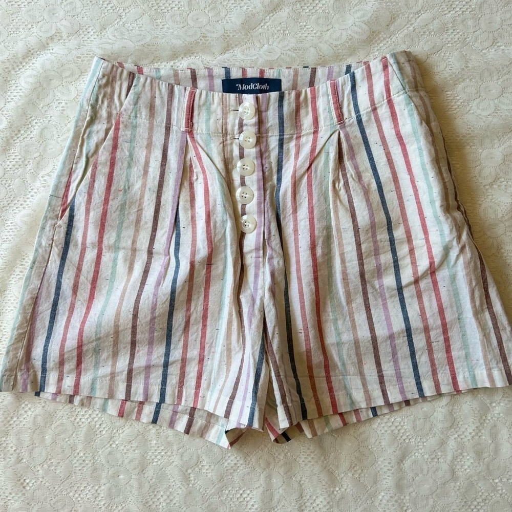 ModCloth Hitting the High Tide High-Rise Shorts size 4